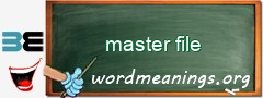 WordMeaning blackboard for master file